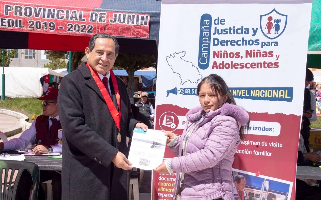 CORTE SUPERIOR DE JUNÍN SE SUMA AL LANZAMIENTO DE LA CAMPAÑA NACIONAL POR LOS DERECHOS DE NIÑOS, NIÑAS Y ADOLESCENTES DESDE LA PROVINCIA DE JUNÍN