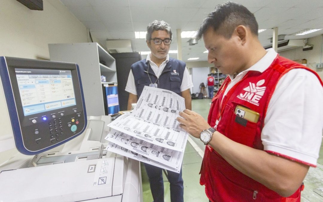 JNE FISCALIZÓ INICIO DE IMPRESIÓN DEL ACTA PADRÓN PARA LA SEGUNDA ELECCIÓN PRESIDENCIAL