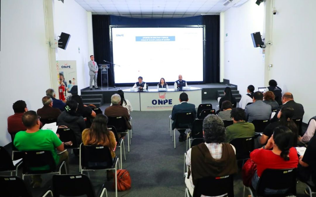 ORGANIZACIONES POLÍTICAS RECIBEN CAPACITACIÓN SOBRE ENTREGA DE INFORMACIÓN FINANCIERA A LA OFICINA NACIONAL DE PROCESOS ELECTORALES