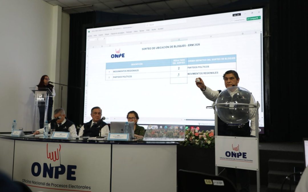 PARTIDOS APARECERÁN EN LA PARTE SUPERIOR DE LA CÉDULA Y LOS MOVIMIENTOS REGIONALES EN LA SECCIÓN INFERIOR