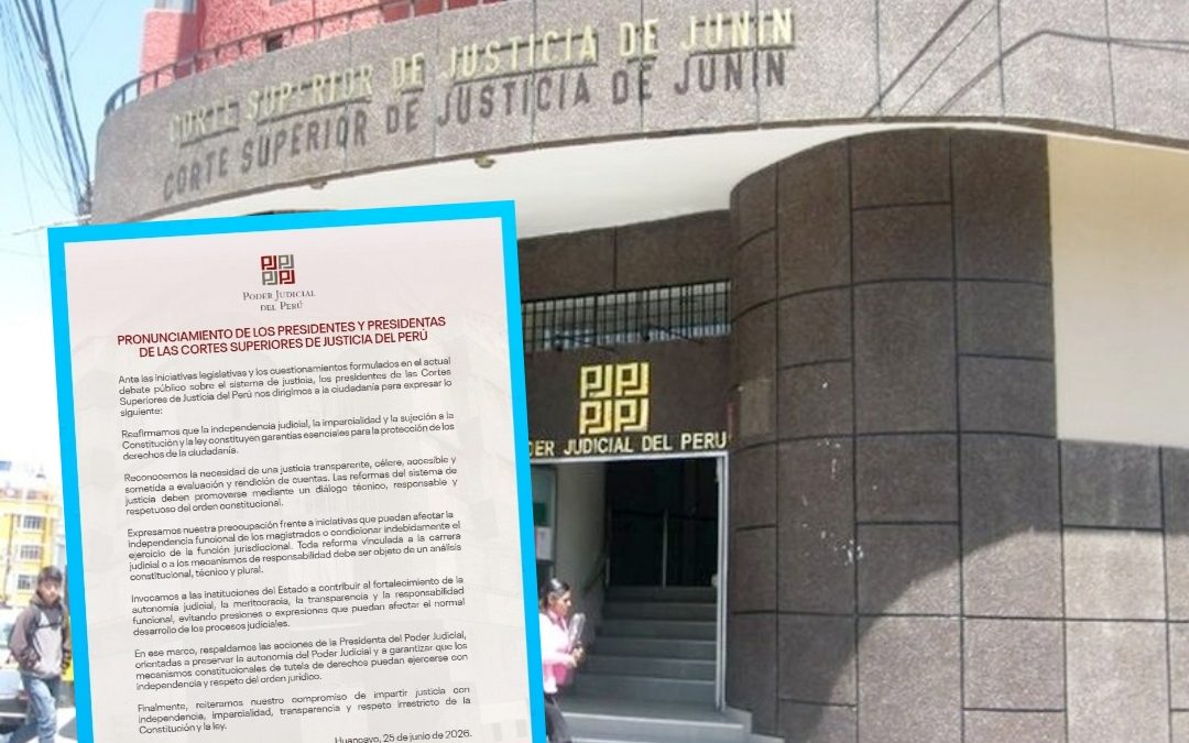 PRESIDENTES DE LAS CORTES SUPERIORES DE JUSTICIA DEL PERÚ RESPALDAN LA AUTONOMÍA DEL PODER JUDICIAL Y DEFIENDEN LA INDEPENDENCIA JUDICIAL