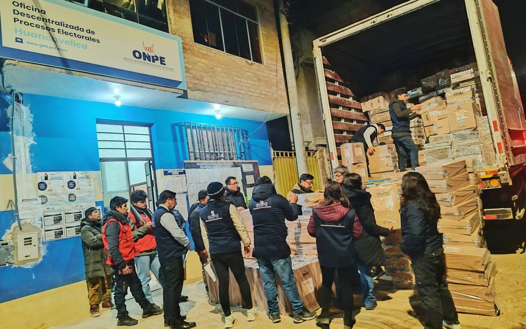 OFICINA DESCENTRALIZADA DE PROCESOS ELECTORALES – HUANCAVELICA RECIBE MATERIAL ELECTORAL PARA LA SEGUNDA ELECCIÓN PRESIDENCIAL 2026