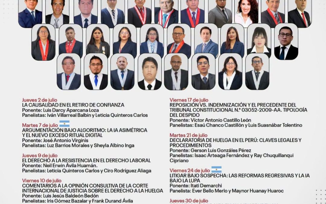 CORTE SUPERIOR DE JUSTICIA DE JUNÍN ORGANIZA SEMINARIO ANUAL DE ACTUALIZACIÓN JURÍDICA 2026 SOBRE DERECHO LABORAL
