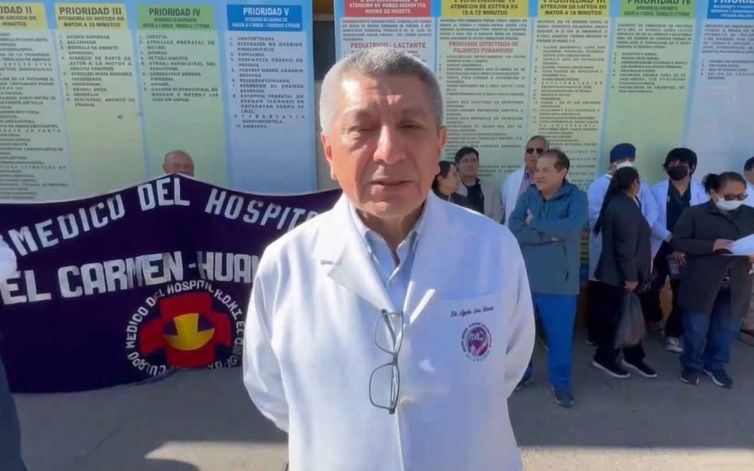 PERSONAL DE SALUD PROTESTA POR FALTA DE EQUIPOS Y AMBIENTES INADECUADOS EN EL HOSPITAL EL CARMEN, EN HUANCAYO